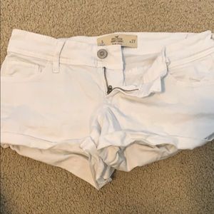 hollister white jean shorts